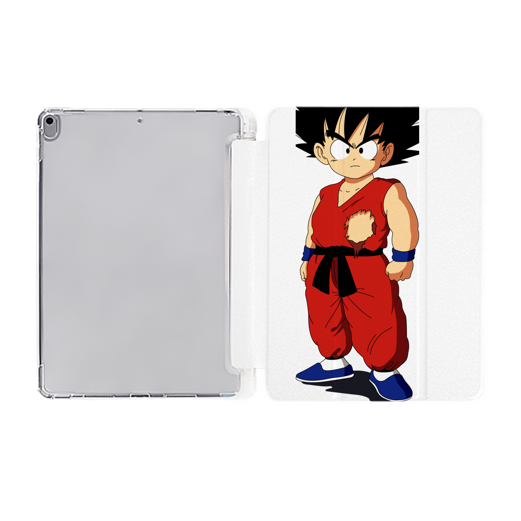 （画像用） ドラゴンボール 孫悟空（そん ごくう）Son Goku カカロット DRAGON BALL Kakarotto IPad ケース ペン収納付き 三つ折りスタンド PUレザー×シリコン 対応機種9.5/10.5/10.9インチ